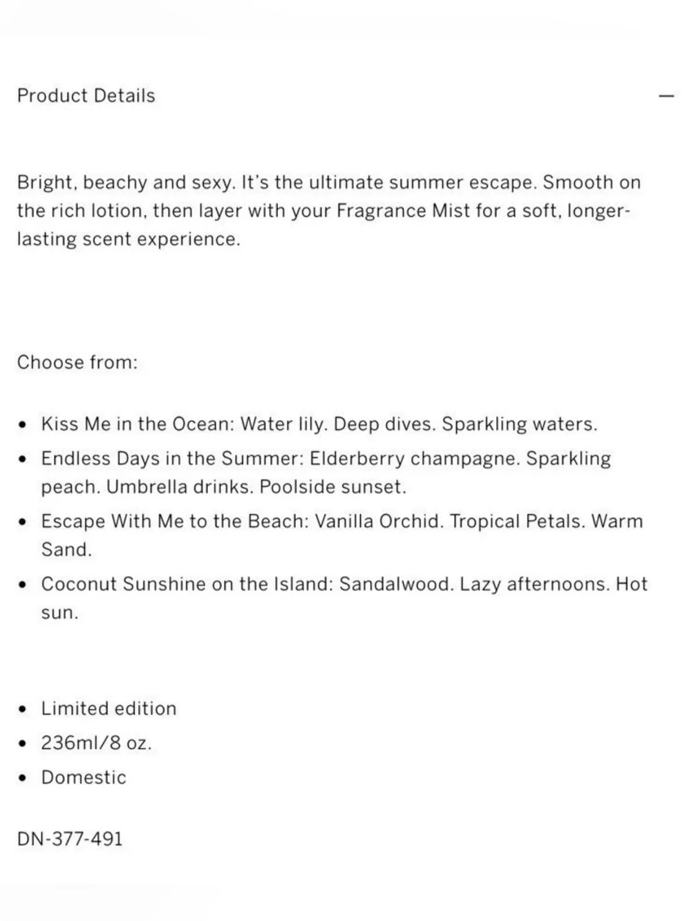 3~Victoria's Secret ENDLESS DAYS IN THE SUMMER Fragrance Lotion ~ 8 fl.oz.